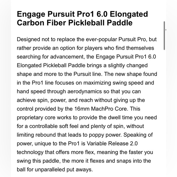 2 Engage Pursuit Pro1 6.0 Elongated Pickleball Paddle. Great condition. - Picture 7 of 17